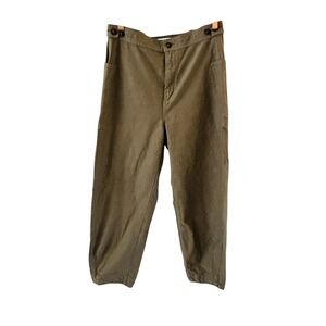 Everlane The Fatigue Barrel Pants 10 Olive Green Kalamata Military High Rise
